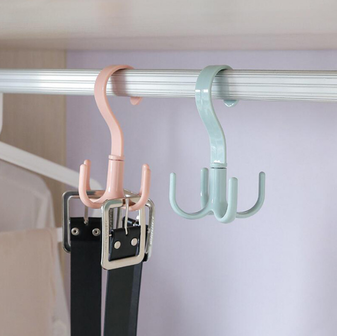 Hot Sale 4-claw Shoes Belt Hanging Rack Space Saving Rotated Hanger Hooks