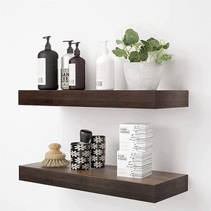 Wood Wall Decor Storage Shelf Wall Mount Display Rack for Bedroom Living Room Bathroom Kitchen