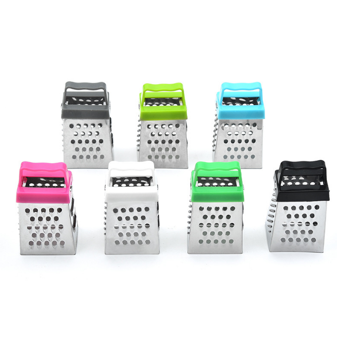 3 Inches Cheese Grater with 4 Sides Stainless Steel Cheese Ginger Mini Grater