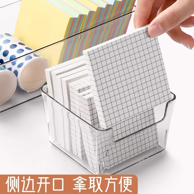 Desktop Transparent acrylic memoStudent pen holderStationery storage box