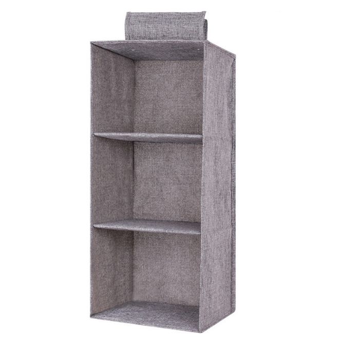 New Large Capacity Hanging Cabinet Organizer 3-4 Floors Foldable Storage Basket Closet PP Travel-friendly Packaged OPP Bag