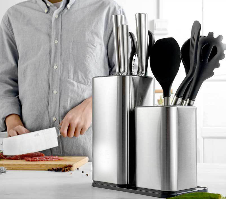 Universal Kitchen Knife Holder Storage Rack Stainless Steel Multiple Styles Knife Block