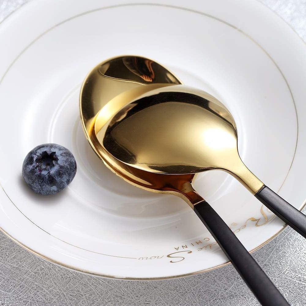 High-Quality Various Colors 304 Stainless Steel Ladle Large Round Shape Dessert Dinner Meal Scoop