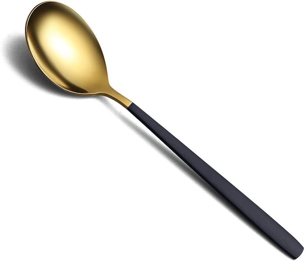 High-Quality Various Colors 304 Stainless Steel Ladle Large Round Shape Dessert Dinner Meal Scoop