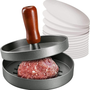 PP Handle Food Grade Zinc Aluminum Alloy Burger Press Non-Stick Manual Hamburger Press