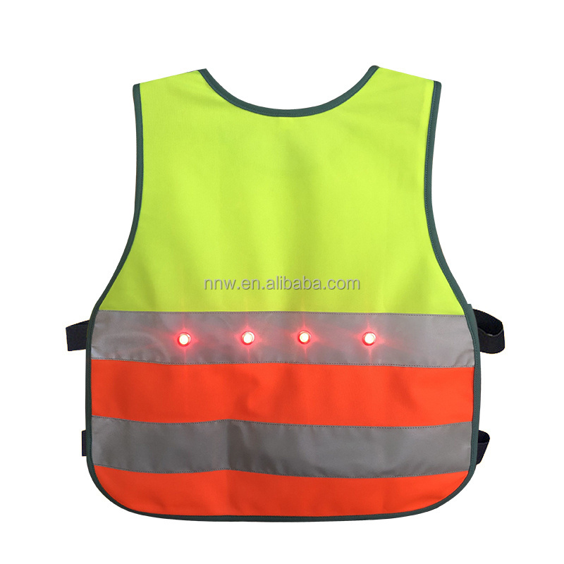 High Visibility Reflective safety vest USB rechargeable For walking riding cycling scooter Skiing camping  for girls kids