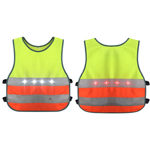 High Visibility Reflective safety vest USB rechargeable For walking riding cycling scooter Skiing camping  for girls kids