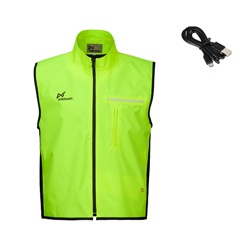 Hot Sale Popular Led  Waterproof And Windproof Hi-Vis Running Sport Safety Gear Vest For Fall And Winter Outdoor Activities