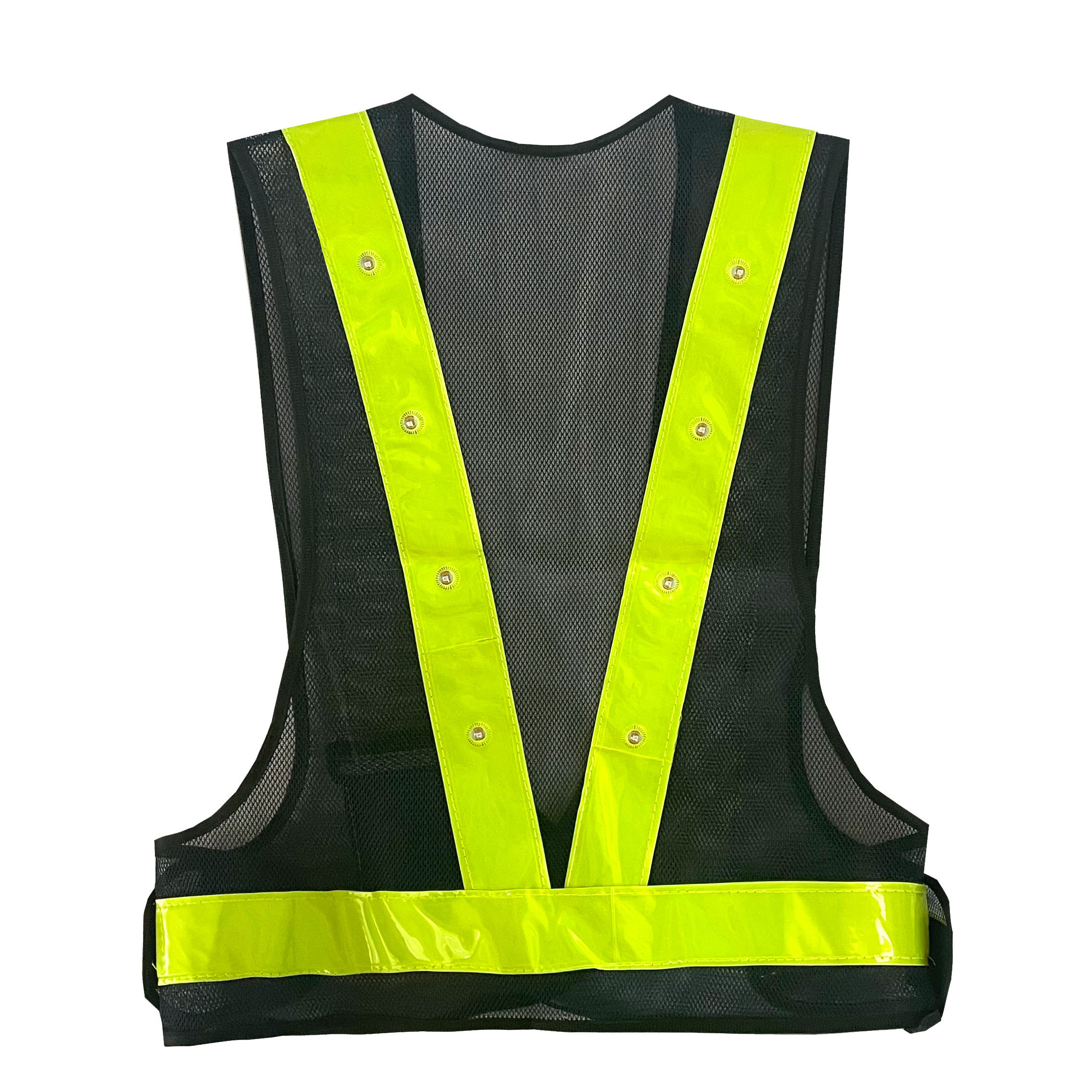 Free Sample Work Wear Mesh Led Light High Visibility Safety Reflective Running Vest for Road Bike