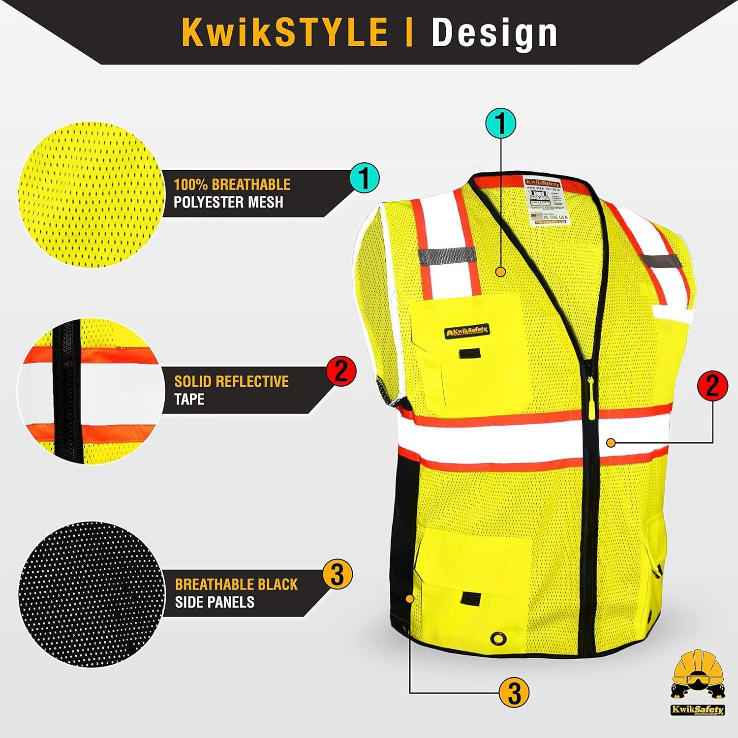 New Custom Design Working Wear Factory Construction Safety Vest / Reflective Vest With Pockets OEM Service Available