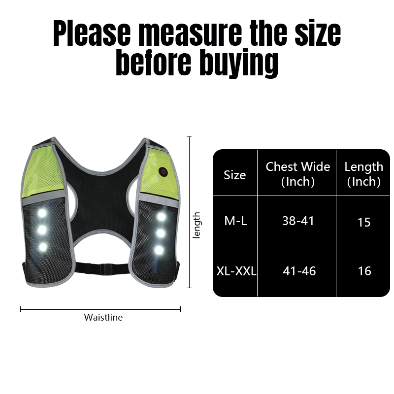 2023 New Products Explosion Reflective Safety Sport Gear Cycling Running Sport Unisex Men Vest With Led Lights And Phone Pocket