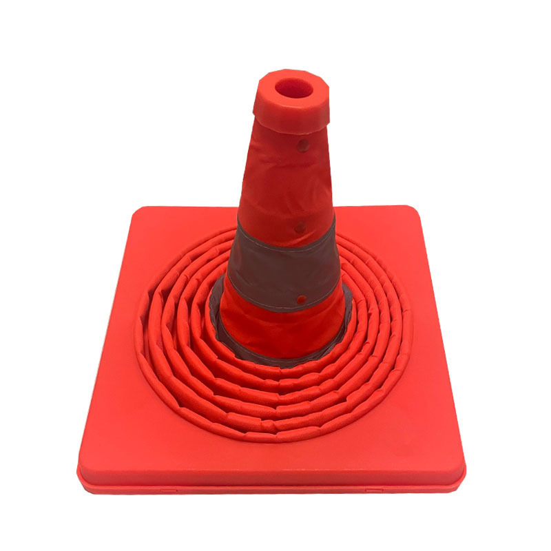 45cm PP Plastic Base Portable Telescopic Retractable Folding Safety Parking Barricade Collapsible Traffic Cone