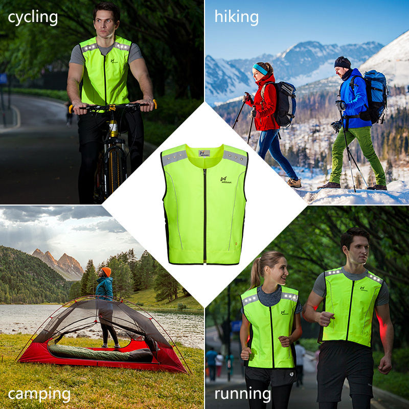 Custom Logo Usb Flash Vests Unisex Motorcycle Racing Sports Cycling Horse Riding  Reflective Safety Vest