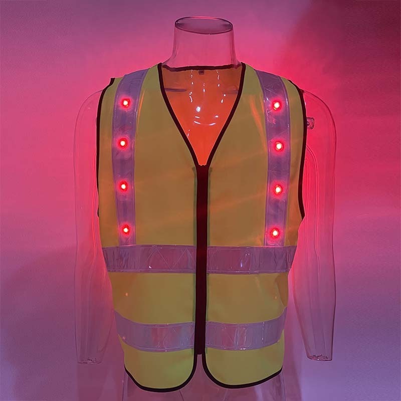 LED Safety Reflective Reflector Vest for Trailer Work Suits Safety Chaleco Industrial Uniforms Safety Vest