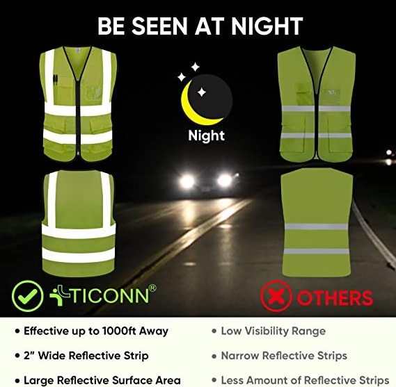 Factor Direct Sales Support Fba Warehouse Reflective High Quality Reflective Safety Construction Vest For Worker Engineer