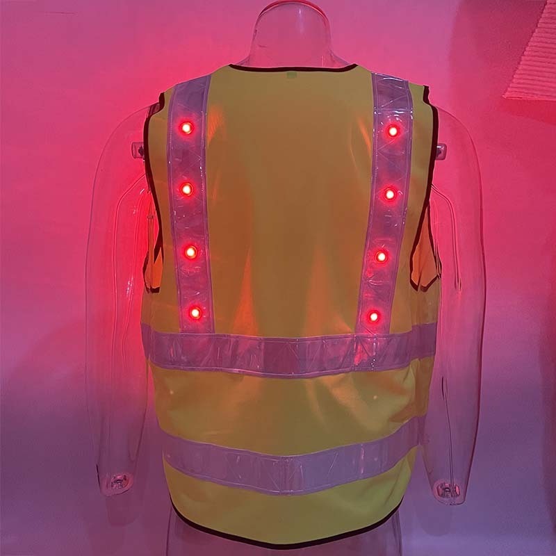 LED Safety Reflective Reflector Vest for Trailer Work Suits Safety Chaleco Industrial Uniforms Safety Vest