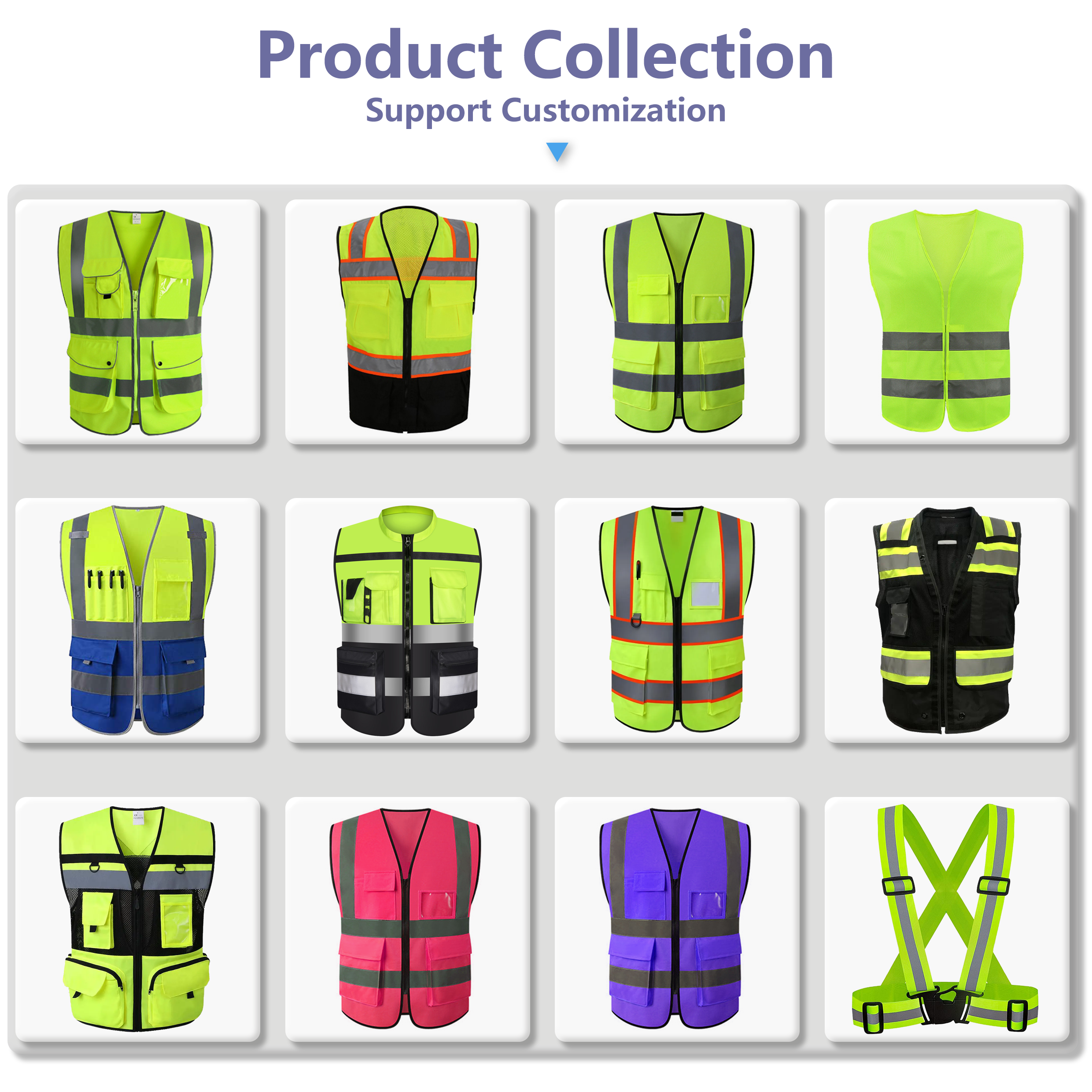 Factor Direct Sales Support Fba Warehouse Reflective High Quality Reflective Safety Construction Vest For Worker Engineer