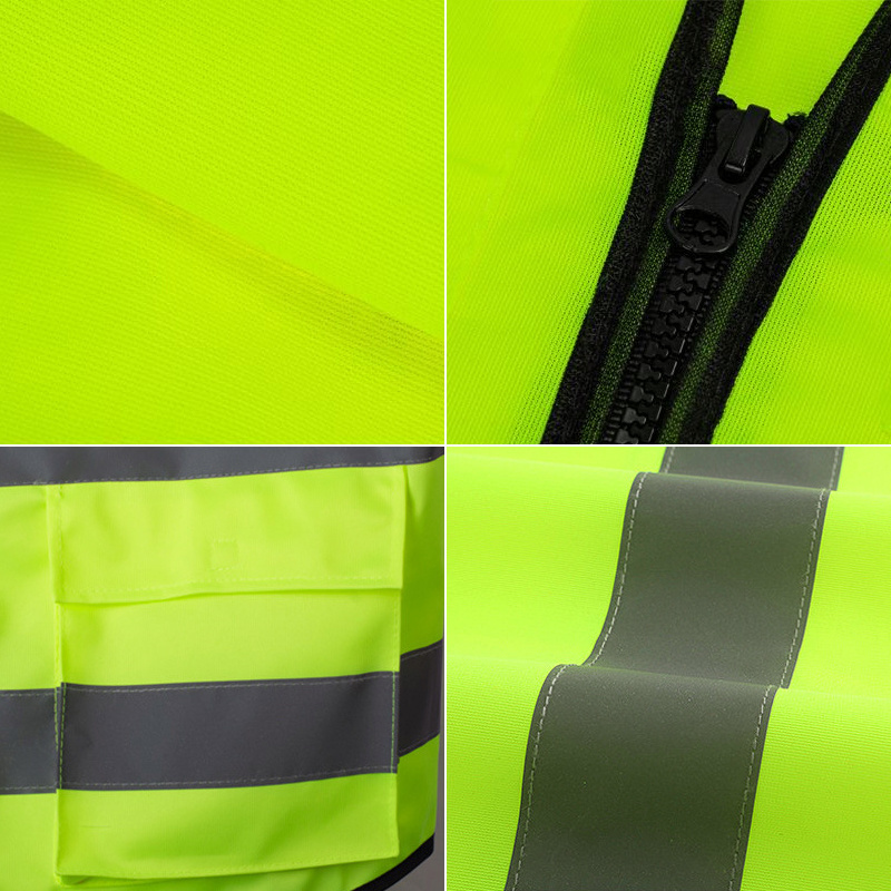 Wholesale Fluorescent Green Orange Construction Engineering Personal Protective Reflective Safety Vest