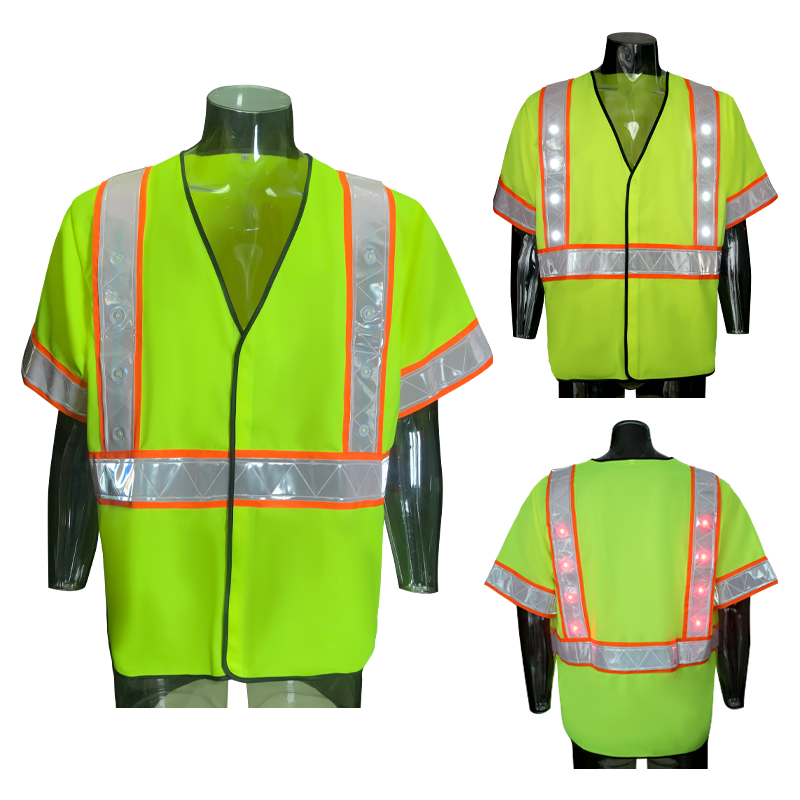 Factory Direct Sell High Quality LED Reflective Safety Vest Plastic Cover LED Light for Working at Night