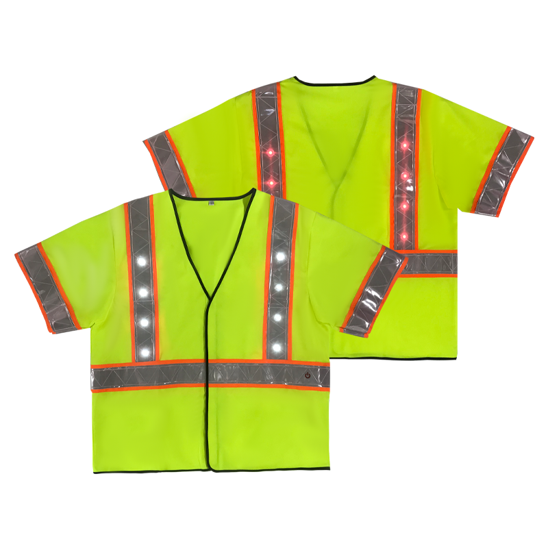 Factory Direct Sell High Quality LED Reflective Safety Vest Plastic Cover LED Light for Working at Night