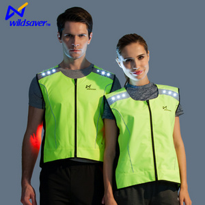 Custom Logo Usb Flash Vests Unisex Motorcycle Racing Sports Cycling Horse Riding  Reflective Safety Vest