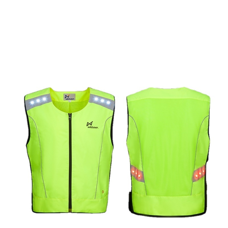 Custom Logo Usb Flash Vests Unisex Motorcycle Racing Sports Cycling Horse Riding  Reflective Safety Vest