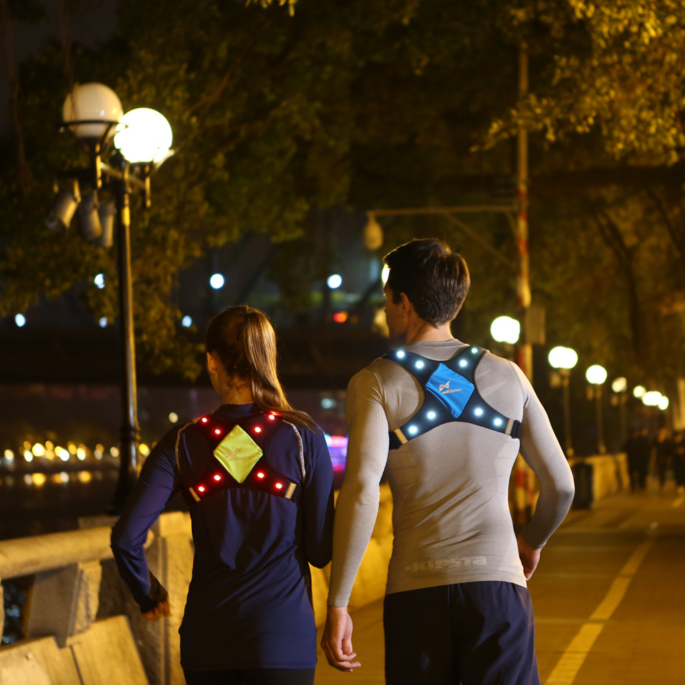 New Design High Visibility Led  Usb Rechargeable Reflective Safety Sport Vest For Running Cycling Hiking At Night