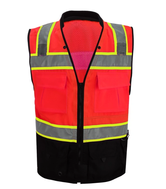 Wholesale Fluorescent Green Orange Construction Engineering Personal Protective Reflective Safety Vest