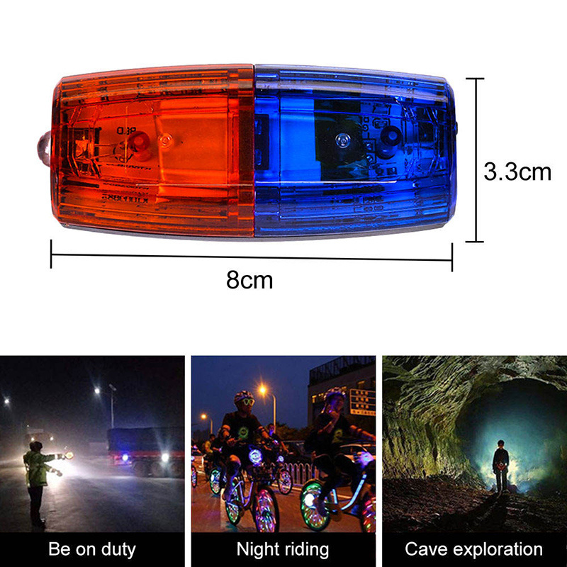 Wholesale popular Rechargeable LED Shoulder Light with Clip Red Blue Strobe White Flashlight for Safety Work