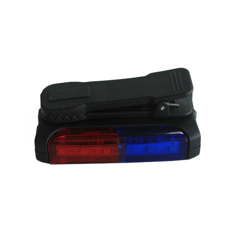 Mini Red Blue Strobe Warning Light with Flashlight LED Shoulder Lamp for Security Work Outdoor Safety