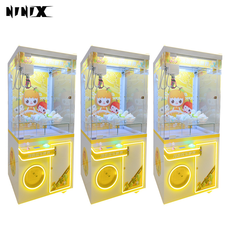 Arcade amusement Park yellow long fuzzy claw machine selling American large doll machine snack gift doll vending machine