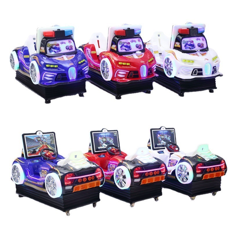 Coin-operated child Seat 2022 Hot Swing Car simulates racing machine Super happy music swing car for children