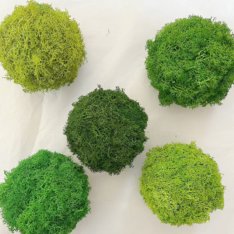 eco-friendly natural preserved reindeer moss artificial moss ball wholesale decor moss ball