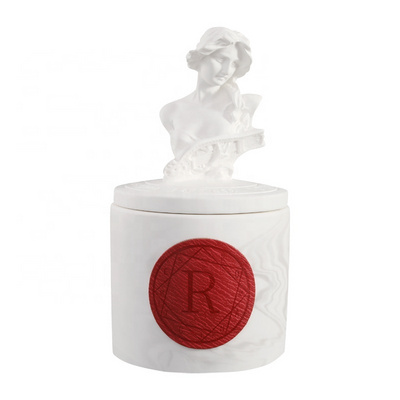 Rome statue scented candle special fragrance for home decoration custom soy wax scented candle