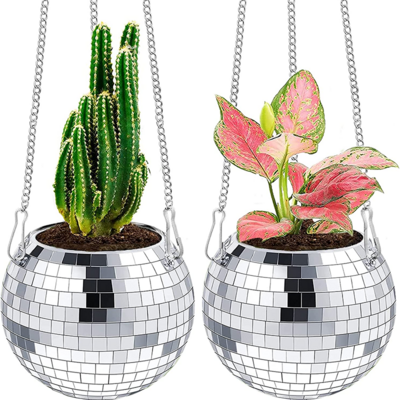 pot de fleur macetas hanging disco mirror ball planter 4 inch disco ball planter pot disco ball planter