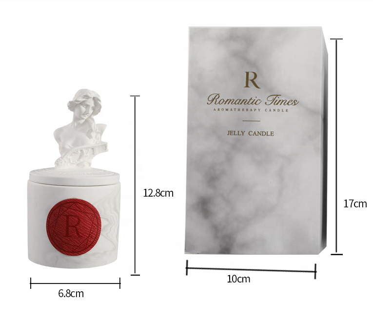 Rome statue scented candle special fragrance for home decoration custom soy wax scented candle