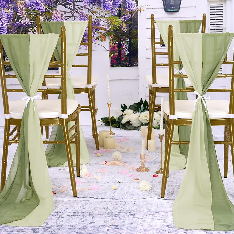 sage green wedding chiffon chair bow and sashes navy blue chair sashes for wedding chair