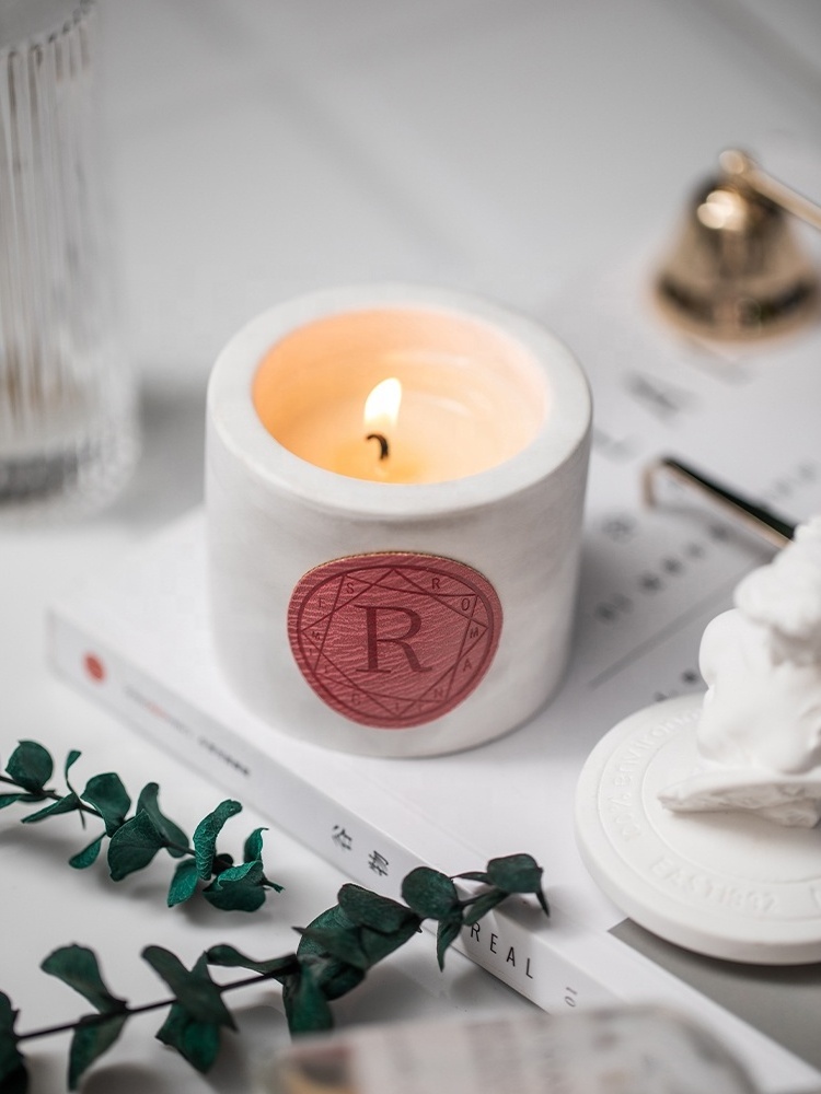 Rome statue scented candle special fragrance for home decoration custom soy wax scented candle