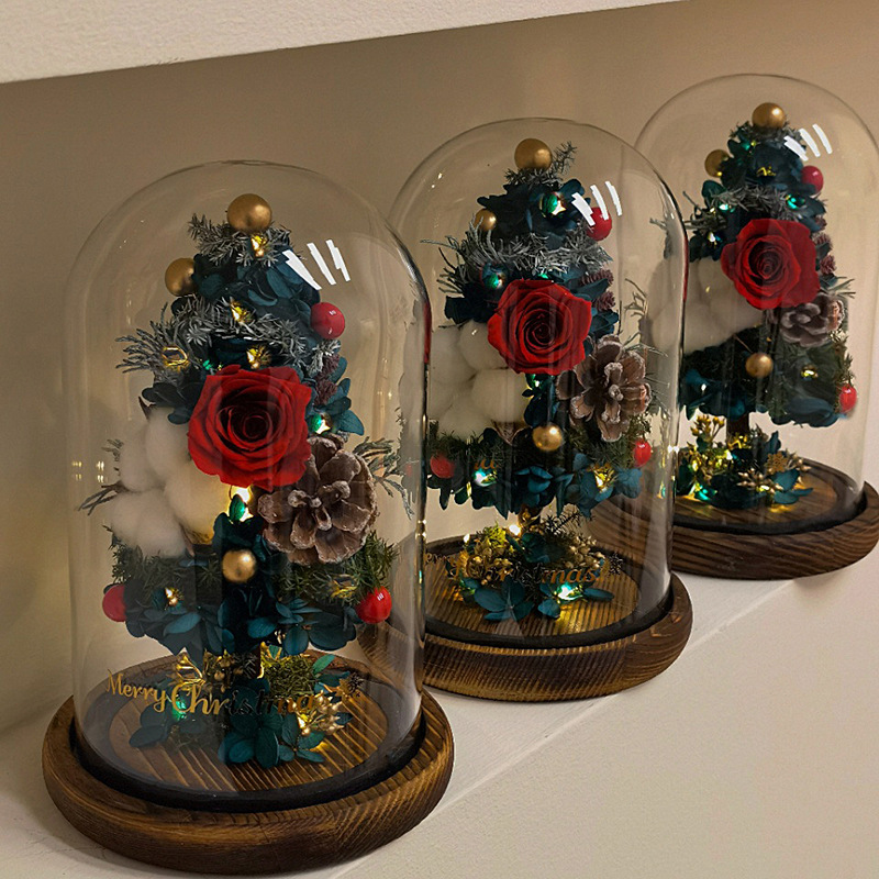 2023 christmas flower tree decoration preserved rose christmas flower decorations christmas flowers