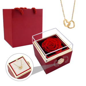 fabulove eternal rose engraved necklace valentines mother day eternal rose preserved rose eternal rose box with necklace