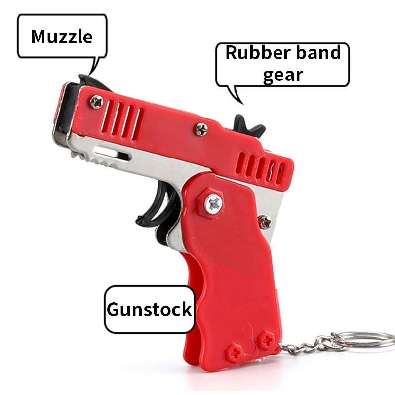 Children's Band Gun Simulation Model Gun Foldable Rubber Band Toy Gun