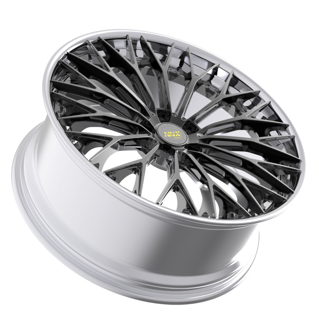 best quality chrome black duo color 5*120mm 18 19 20 21 22 23 24  inch Aluminium Alloy Wheel Rim forged wheel rim