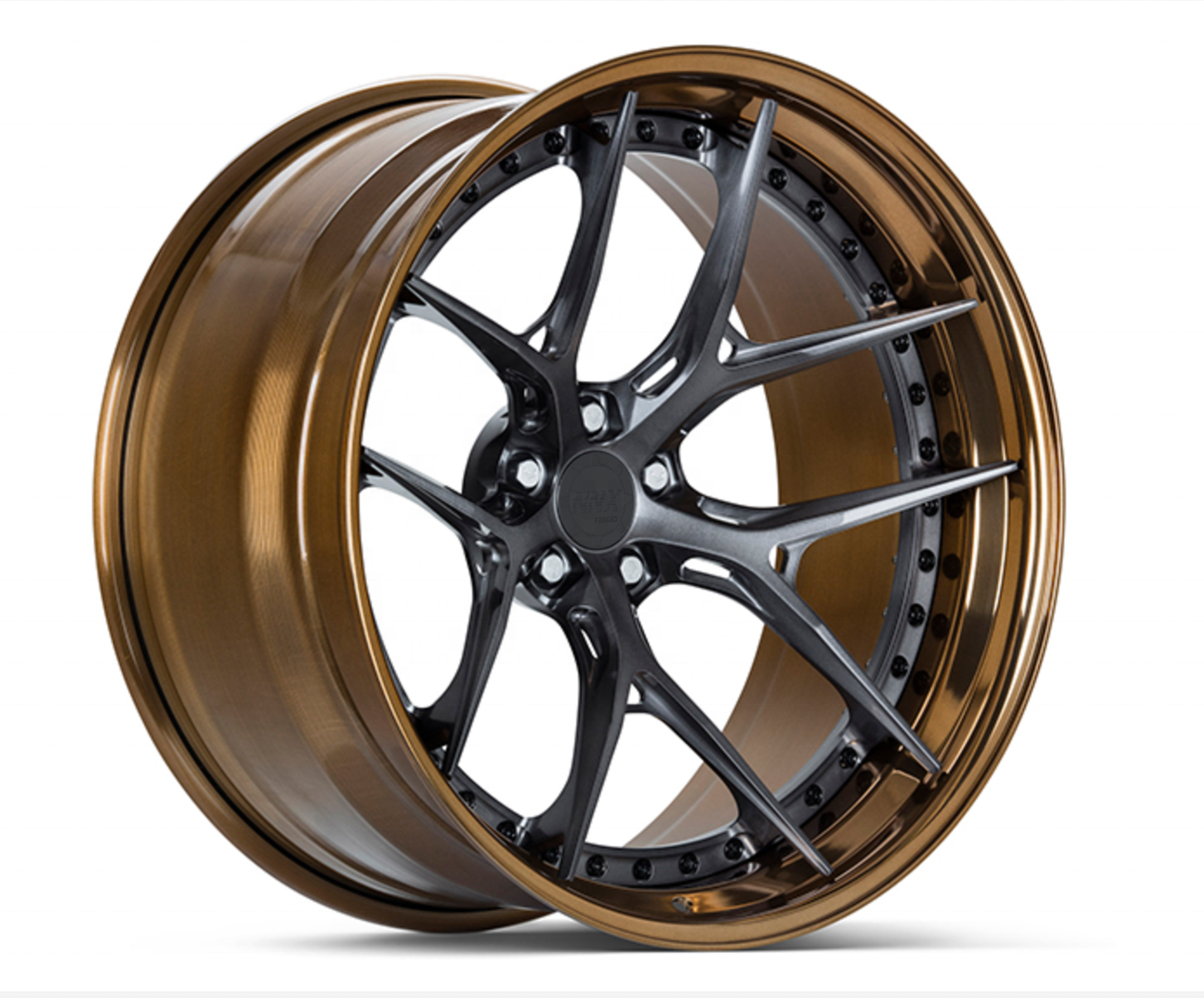 Gold car wheels 20 inch 21 inch 5 holes forged aluminum wheel rims 5X114.3 5X112 5X120 spokes 2 colors