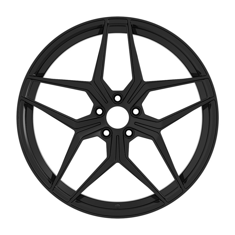 Cheap Full size 14 15 16 17 18 19 20 inch rims black machine face 5 Split Spoke 4 5 holes car alloy wheels