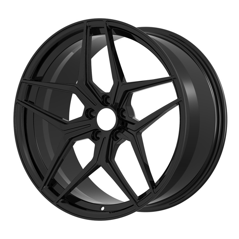 Cheap Full size 14 15 16 17 18 19 20 inch rims black machine face 5 Split Spoke 4 5 holes car alloy wheels