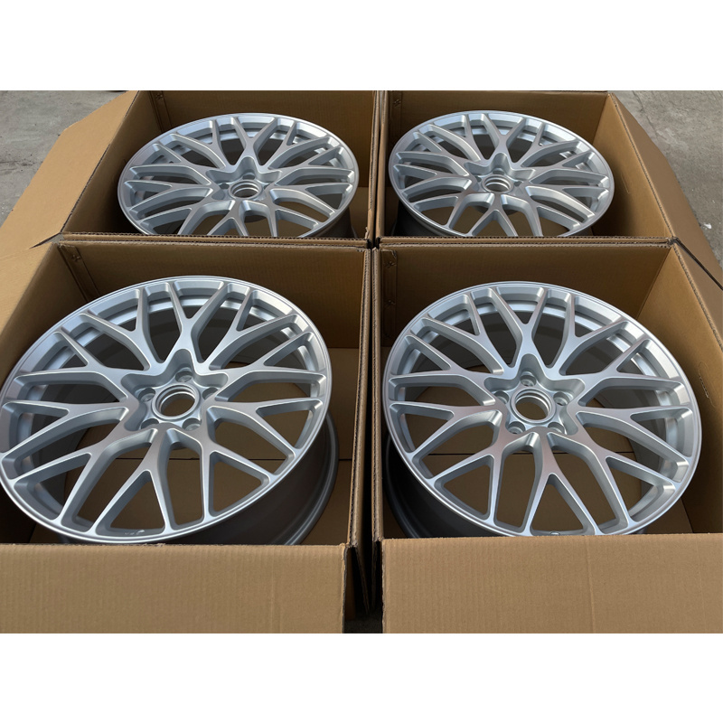 good quality 1-piece full painting silver brushed 16 17 18 19 20 21 22 23 24 19 inch 5*112mm chrome wheel rims