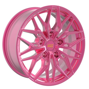 2021 new special design brushed aluminum color alloy wheel rims 5x108 17 18 19 20 21 22 23 inch forged car wheels