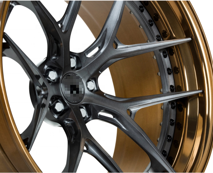 Gold car wheels 20 inch 21 inch 5 holes forged aluminum wheel rims 5X114.3 5X112 5X120 spokes 2 colors