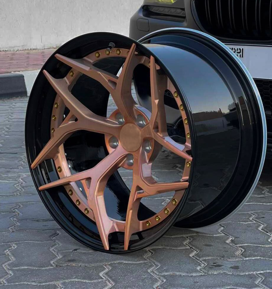 Customized high quality super deep concave 1 piece 2 pieces 3 pieces polished lip forged rims 19 20 21 22 23 24 25 inch 9J 12.5