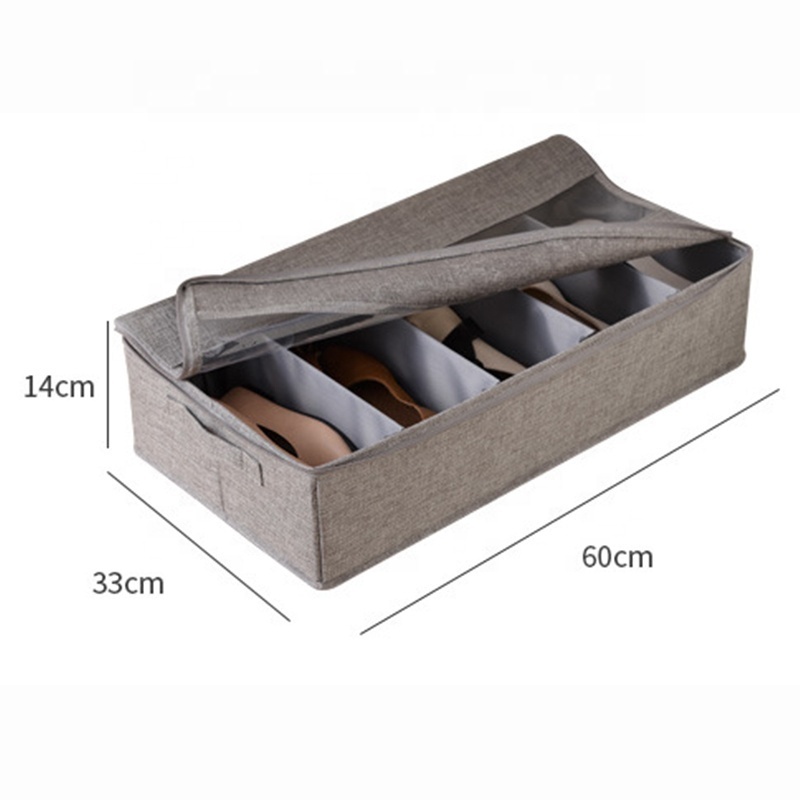 Large 4 Pocket Underbed Shoe Storage Organizer Container Box Bag Drawer